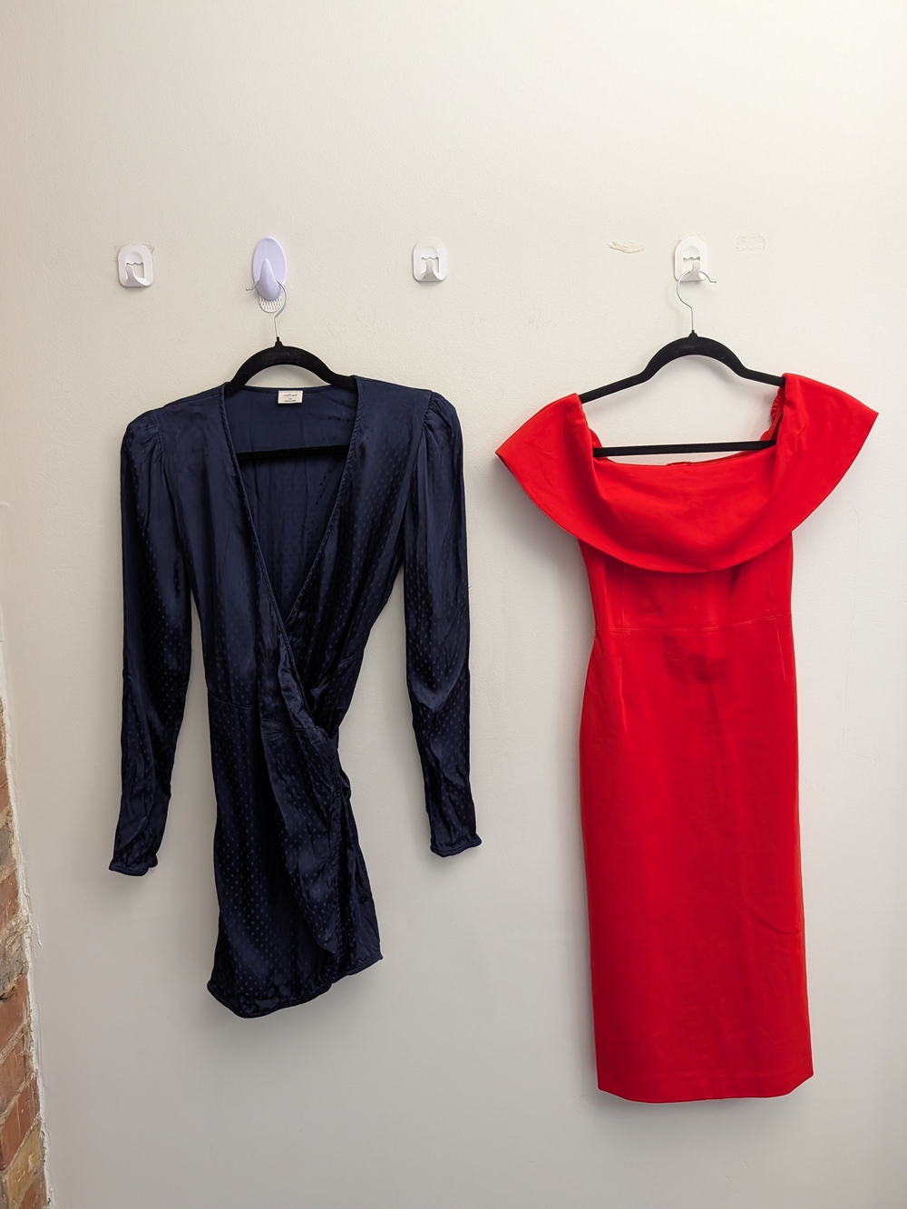 Aritzia Dress Bundle - Wilfred + Babaton - Long Sleeve Wrap + Red Midi